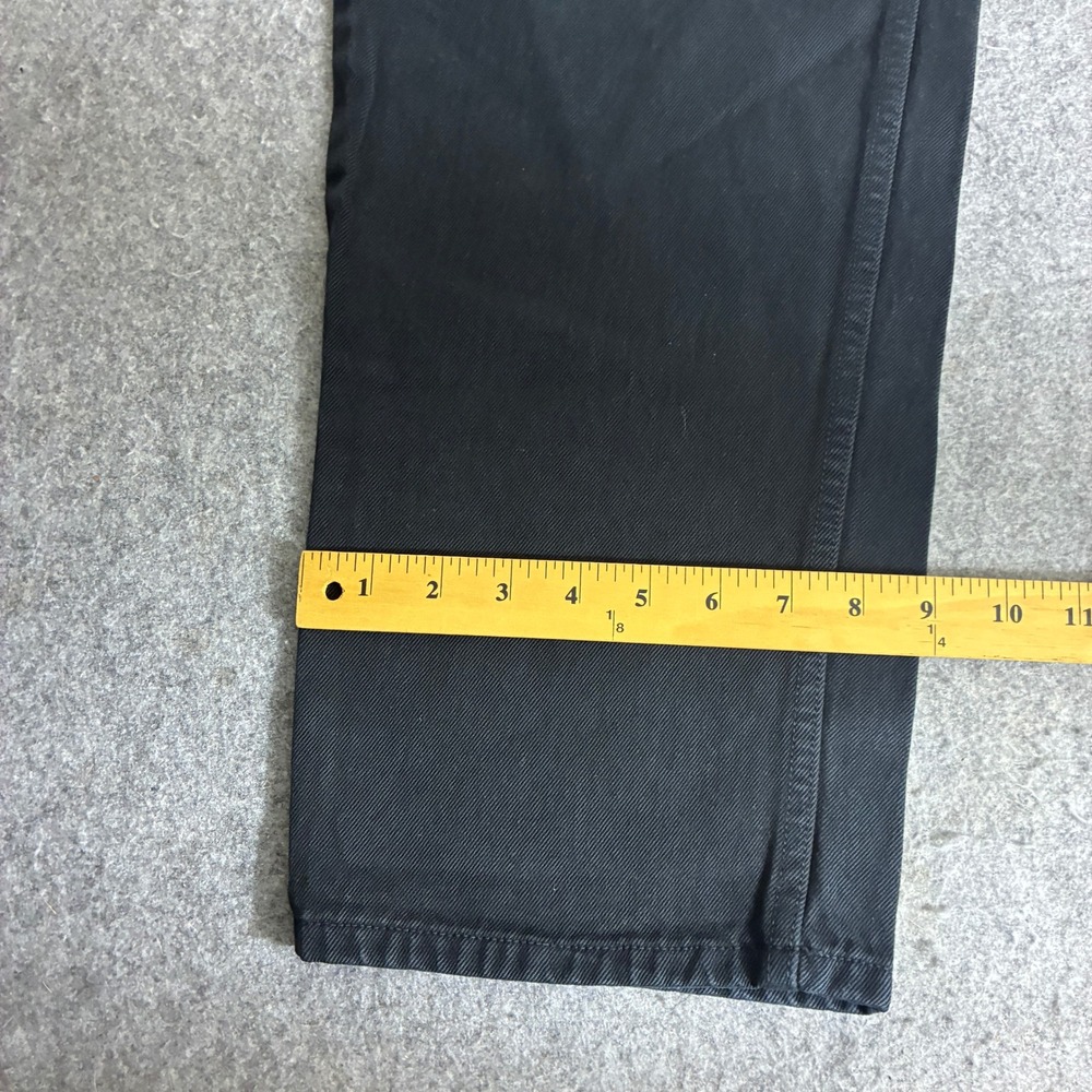 Calvin Klein Jeans Mens 33x32 Black Straight Leg Denim Pants Vintage 100% Cotton - Picture 6 of 7